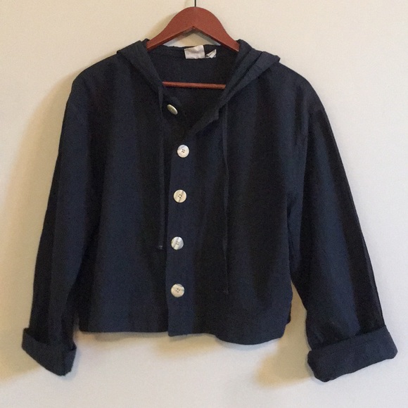Chico's Tops - Chicos Cotton Cropped Hoodie Top M/L